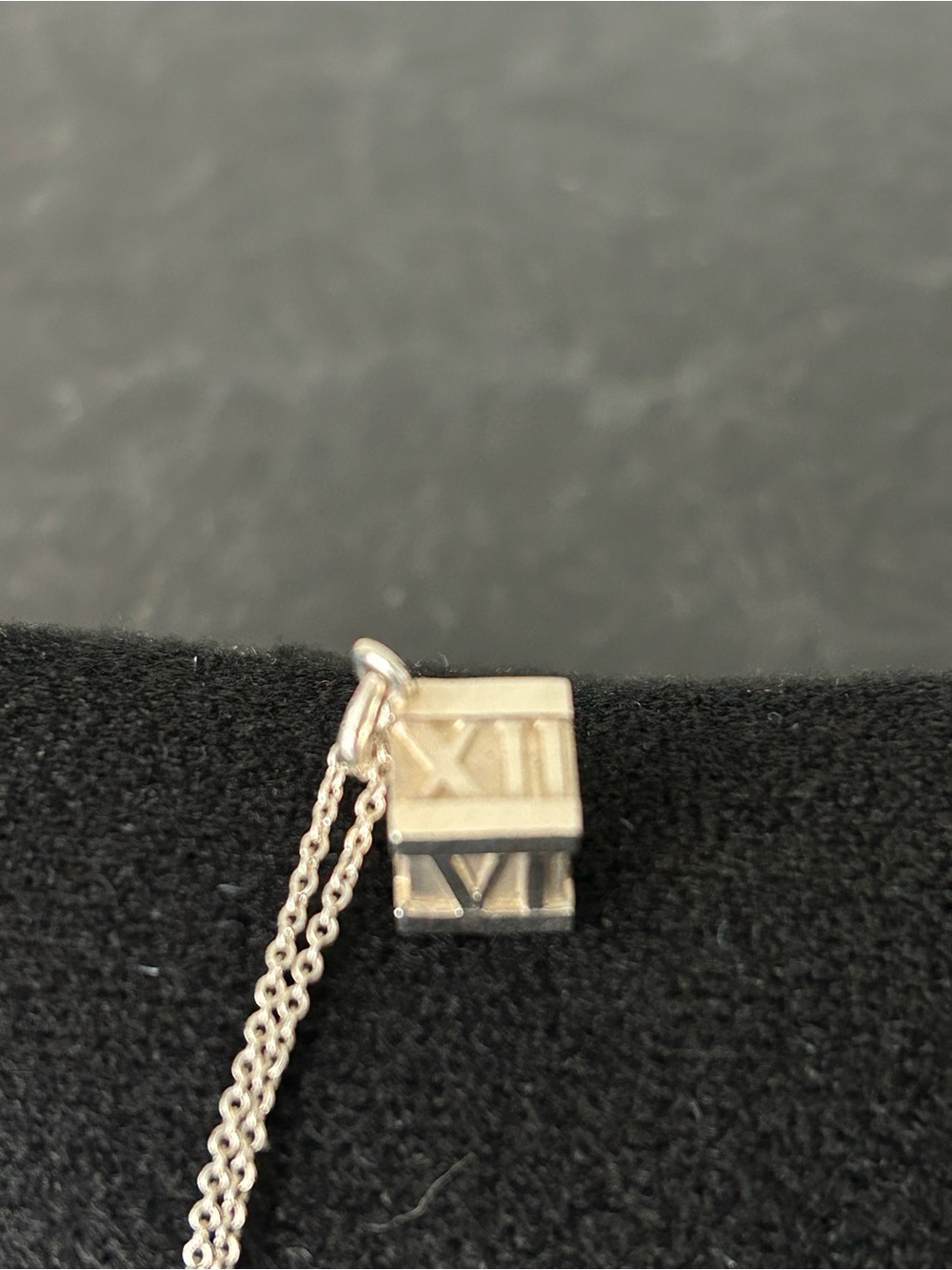 Tiffany & Co Atlas Cube 16” Necklace 6g of .925 silver; EUC